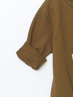 Bisiklet Yaka Bask?l? Erkek Bebek Sweatshirt ve E?ofman Alt 2li Tak?m - Waikiki фото 3