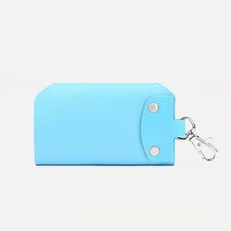 Цена за 2 шт. Ключница карманная на кнопках, 7 карабинов, размер 11×2×6.5 см, голубая