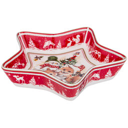 БЛЮДО LEFARD С НОВЫМ ГОДОМ! В ФОРМЕ ЗВЕЗДЫ 17,5Х17,5Х3,5 СМ КРАСНОЕ  фото 4