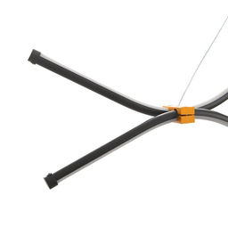 Светильник «Волны» LED 32 Вт 6000К чёрный 100×18-85 см