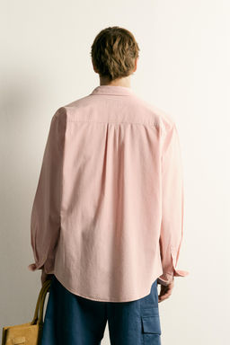 CAMISA RELAXED FIT BOLSILLOS / Rosa claro - Zara фото 3