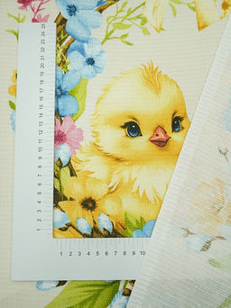 Вафельное полотно (холст) Солнечная Пасха, ш.0.5м, хлопок-100%, 170гр/м.кв, раппорт 63см - Купава фото 4