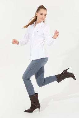 Рубашка женская белая Uzunkol Basic - U.s. polo assn фото 3