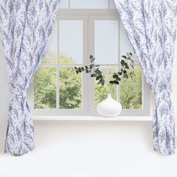 Шторы для кухни с подхватами Этель Lavender, 145×180 см, комплект - 2 шт.