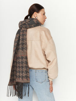 в составе ШЕРСТЬ и КАШЕМИР Большой, мягкий, теплый двусторонний палантин. - Tantino фото 5