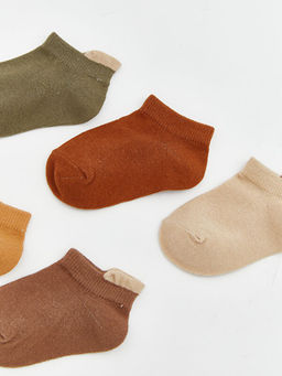 Erkek Bebek D?z Patik ?orap 5li