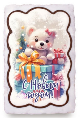 В наличии Расписной пряник "С Новым годом" (в ассортименте) 130 гр