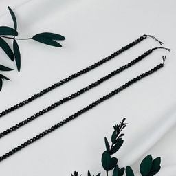 Бусины для рукоделия из Шпинели черной 39 см