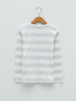 Bisiklet Yaka Bask?l? Uzun Kollu K?z ?ocuk Ti??rt - Waikiki фото 2