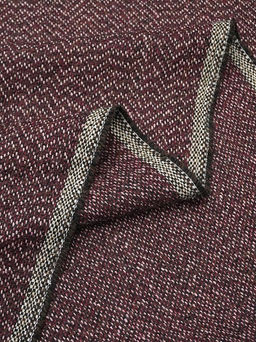 Шерсть пальтово-костюмная Твид Зигзаг цв.темно-вишневый меланж, ш.1.5м, шерсть-30%, п/э-70% - Купава фото 6
