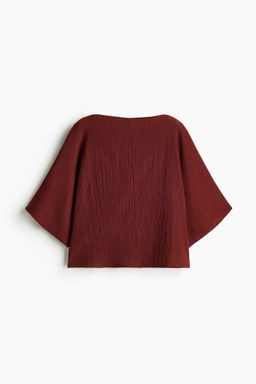 Top efecto arrugado con escote barco - H&m фото 3