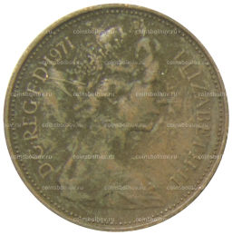 Монета 2 новых пенса 1971 года Великобритания