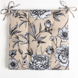 Сидушка на стул Доляна Blooming garden 42х42х7см, 100% хлопок, 164 г/м2  фото 2