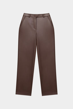 Брюки прямого силуэта из экокожи - Mollis фото 5