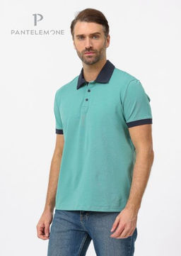 Футболка-поло из кулирки - Pantelemone фото 27