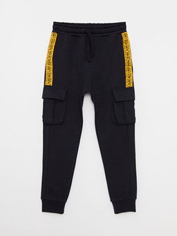 Beli Lastikli Bask?l? Erkek ?ocuk Jogger E?ofman Alt?