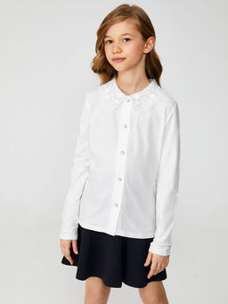 ACOOLA / Блузка детская для девочек Flores молочный