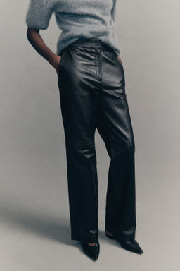 Pantal?n bootcut de piel