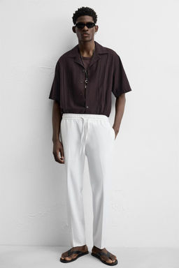 COMFORT FIT JOGGER WAIST TROUSERS - Zara фото 6