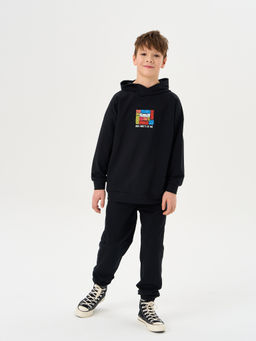 Худи облегченное Уголь с принтом 7+ - Bungly фото 7