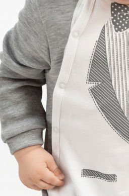 Комбинезон ясельный серый бабочка