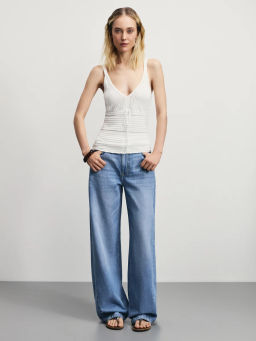 Джинсы wide loose со средней посадкой / Zarina