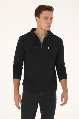 Erkek Siyah Sweatshirt