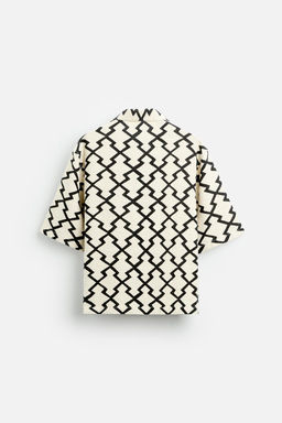 GEOMETRIC PRINT OVERSHIRT - Zara фото 17