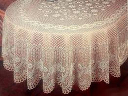 Скатерть CROCHET 60*90 (150*228), арт. S-308А, ОВАЛ, 60-90-308