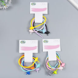 Цена за 5 шт. Основа для брелока силикон Хомут МИКС 21 см