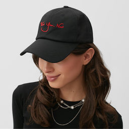 Бейсболка с надписью MINAKU, чёрная, размер 56-58