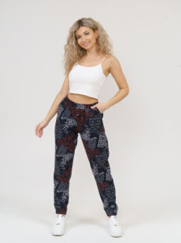 905 Брюки "Темно-синий/коралл"