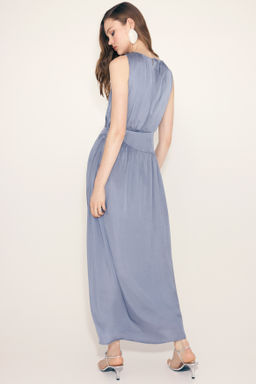 Vestido fruncido de sat?n - H&m фото 7