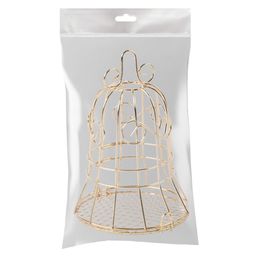 Миниатюра садовая Blumentag MET-401 Клетка металл 10.5 х 7 см 01 Золотистый  фото 3