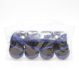 Ботинки высокие для больших собак, набор 4 шт, размер L (подошва 10 х 7 см), чёрно-синие - Simaland фото 14