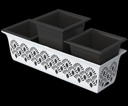 Система кашпо "Лотос "60 см с системой прикорневого полива(60х20х17.5см)