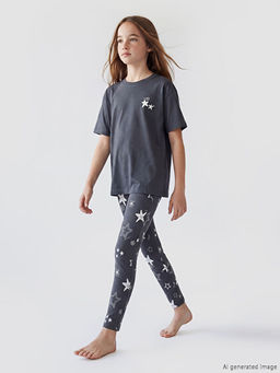 Пижама для девочки Bisiklet Yaka Desenli Pijama Tak?m