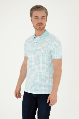 U. S. Polo Assn / Мужская футболка водно-зеленого цвета - U.s. polo assn фото 8
