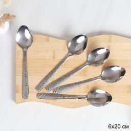 Ложка столовая 6 штук Серебро Берёзка / MJSP01 /уп 100/ 0,03 - ГалеонТрейд фото 3