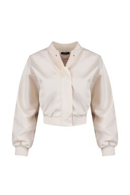 TRENDYOLMILLA Bej Oversize Buzgu Detayl? Su Itici Bomber Ceket Mont TWOSS22MO0099  фото 20