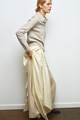 PLAIN 100% WOOL POLO SHIRT