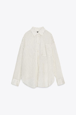 ZW COLLECTION STRIPED SHIRT - Zara фото 7