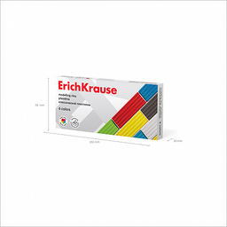 Цена за 1 шт. Пластилин классический ErichKrause 6 цветов, 96 г (в коробке 6 шт)  фото 6
