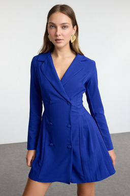 TRENDYOLMILLA K?rm?z? Piliseli Mini Dokuma Ceket Elbise TWOAW24EL00295 фото 14