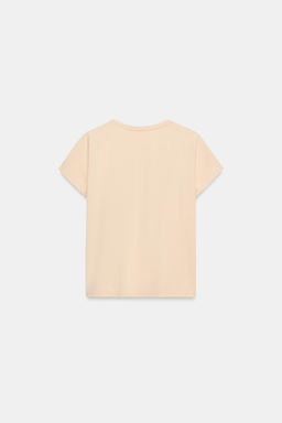 CAMISETA ALGOD?N MANGA CORTA / rosa claro