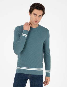 Мятный зауженный свитер - Cacharel фото 2