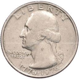 Монета 1/4 доллара (25 центов) 1976 года США 200 лет независимости США
