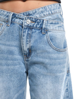 Джинсы голубые для девочки 33-1051 голубой - Mini maxi фото 5