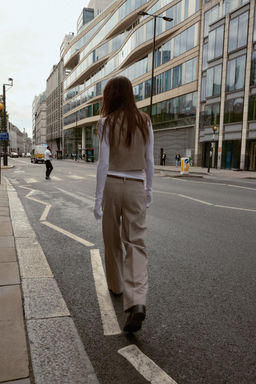 CHECK TROUSERS WITH BELT - Zara фото 6