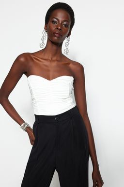 TRENDYOLMILLA Ekru Astarl? Drapeli C?tc?tl? Orme Body TPRSS23BD00027  фото 9